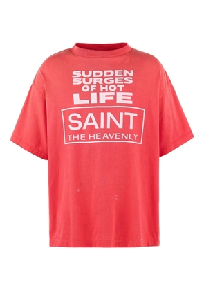SAINT MXXXXXX logo-print T-shirt - Red
