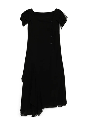 Yohji Yamamoto draped square-neck dress - Black
