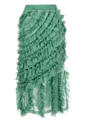 Ulla Johnson Sarafina ruffled midi skirt - Green