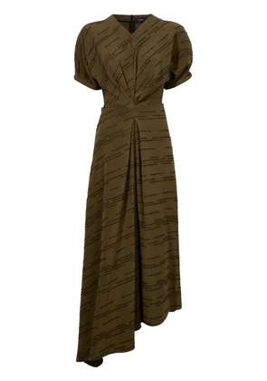 Proenza Schouler Vivienne striped asymmetric dress - Green