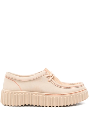 Clarks Torhill textured-platform derby shoes - Neutrals