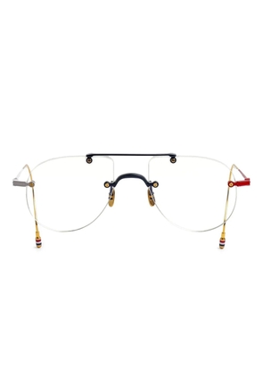 Thom Browne Eyewear pilot-frame glasses - Gold