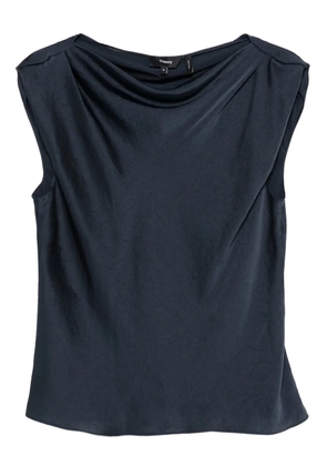 Theory cowl-neck sleeveless top - Blue