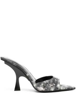 The Attico 100mm bleached-effect pointed-toe sandals - Grey