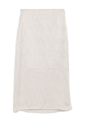 Peserico fringed straight skirt - Neutrals