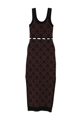 Nanushka cut-out patterned midi dress - Brown