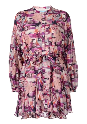 Chufy belted floral-print dress - Pink