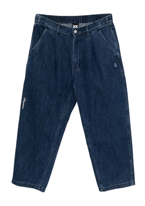 FINGERCROXX logo-patch jeans - Blue
