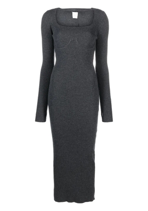 Patou long-sleeve knitted dress - Grey