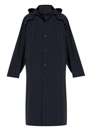 Homme Plissé Issey Miyake Wing stand-collar hooded coat - Blue