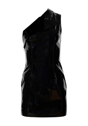 LaQuan Smith one-shoulder mini dress - Black