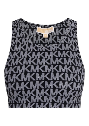 Michael Michael Kors logo-print racer-back top - Black