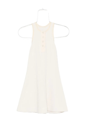 Nanushka button-front ribbed mini dress - Neutrals