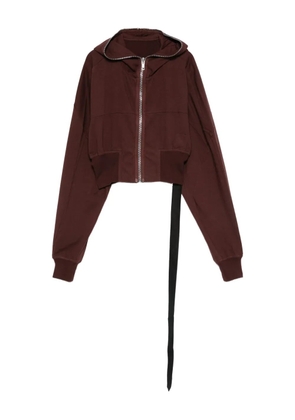 Rick Owens DRKSHDW cropped hoodie - Red