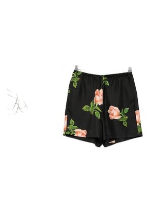 Nanushka Anish rose-print shorts - Black