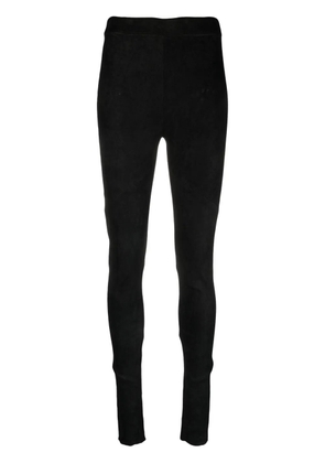 Isabel Benenato high-rise leather leggings - Black