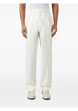 Casablanca pleated pocketed tailored trousers - White