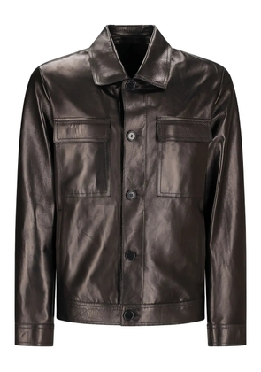 Salvatore Santoro leather shirt jacket - Black