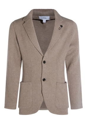 Lardini ribbed two-button blazer - Brown