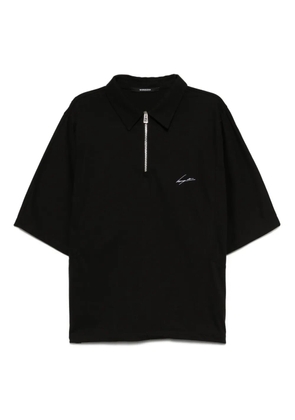 SONGZIO Aquarelle-dolman polo shirt - Black