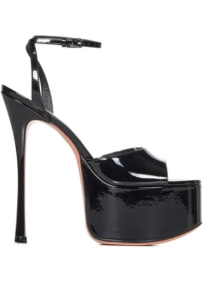 Amina Muaddi 155mm Aya platform heeled sandals - Black