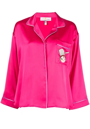 Mira Mikati embroidered-doll buttoned pyjama top - Pink