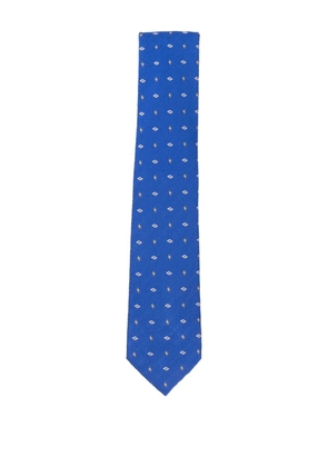 Brioni diamond-pattern silk tie - Blue