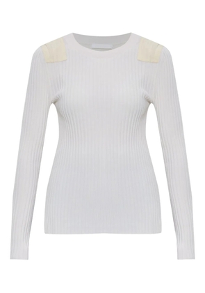Helmut Lang ribbed long-sleeve top - White