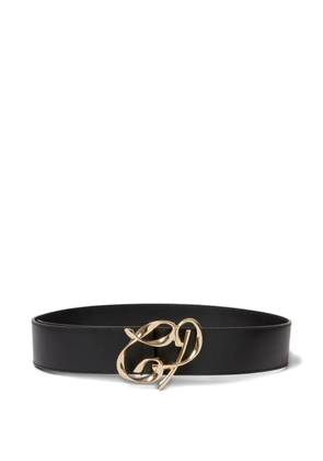 Claudie Pierlot logo-plaque suede belt - Black