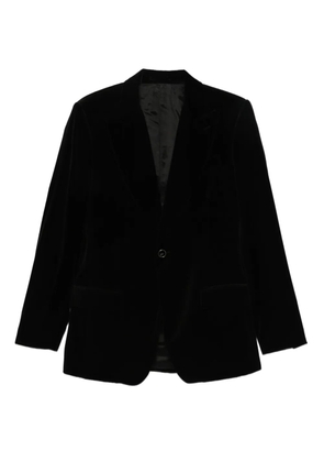 Lardini velvet single-breasted blazer - Black