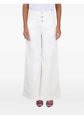 Department 5 buttoned trousers - White