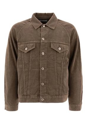 nonnative corduroy button-fastening jacket - Brown