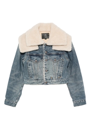 R13 sherpa-collar denim jacket - Blue