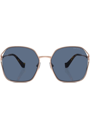 Miu Miu Eyewear oversized-frame tinted sunglasses - Gold