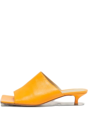 Bottega Veneta Pre-Owned square-toe mules - Orange