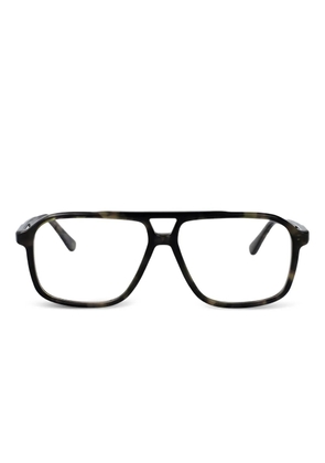 Calvin Klein tortoiseshell-pattern glasses - Green