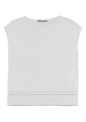 D.Exterior contrast-detail tank top - Grey