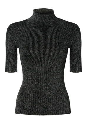 Missoni metallic-effect ribbed-knit top - Black