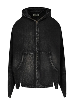 Seekings hooded denim jacket - DESERTWASHBLACK