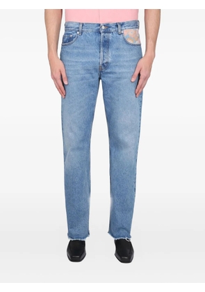 Séfr floral-panel jeans - Blue