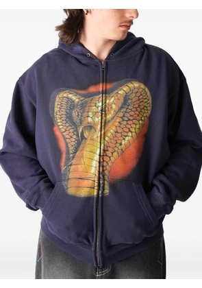 YARDSALE zip-up hoodie - Blue