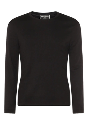 Giorgio Armani Icon long-sleeve cashmere sweater - Black