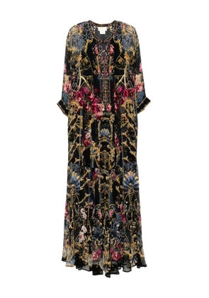 Camilla floral-print dress - Black