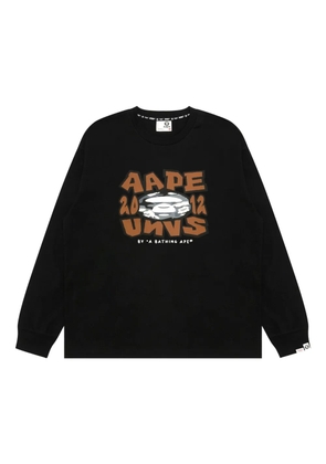 AAPE BY *A BATHING APE® crew-neck long-sleeve sweatshirt - Black