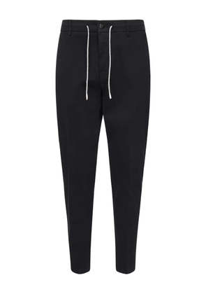 Eleventy drawstring-waist tapered trousers - Blue