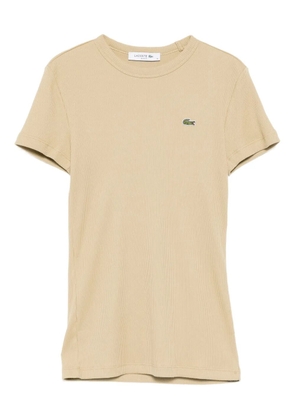 Lacoste logo-embroidered T-shirt - Neutrals