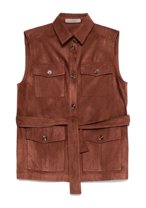 D.Exterior button-up gilet - Brown