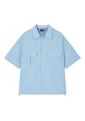 TOMBOY drawstring cotton-blend shirt - Blue