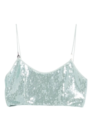 Patrizia Pepe sequin-embellishment top - Blue