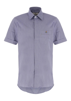 Vivienne Westwood logo-embroidered short-sleeve shirt - Blue